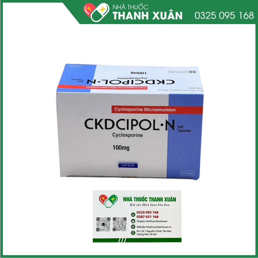 Ckdcipol-N 100mg ngăn ngừa thải bỏ mảnh ghép trong ghép tạng